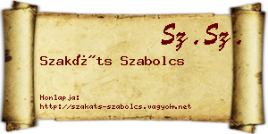 Szakáts Szabolcs névjegykártya