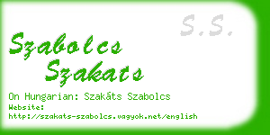 szabolcs szakats business card